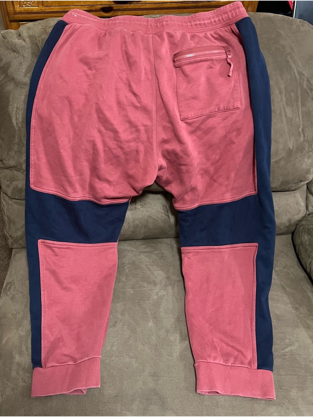 Nike Pink and Navy Colorblock Joggers